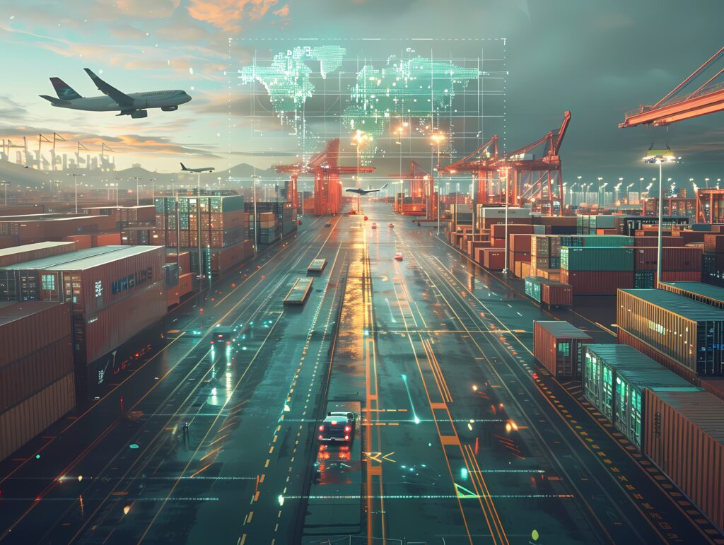 technological futuristic holograms logistics means transport