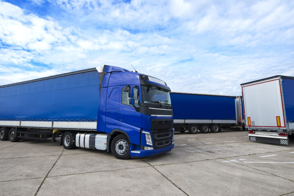 truck vehicle with trailers background